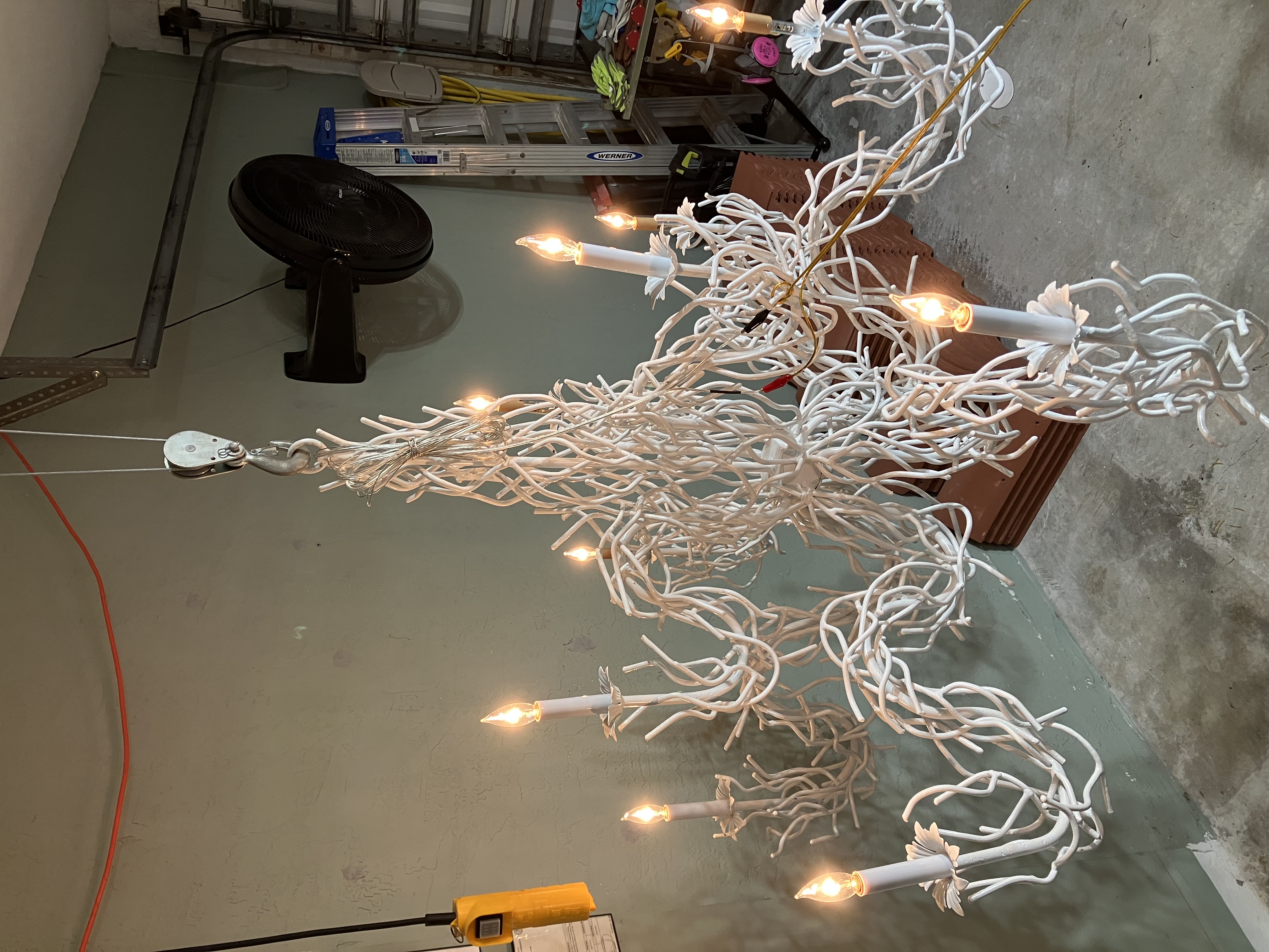Vintage chandelier restoration