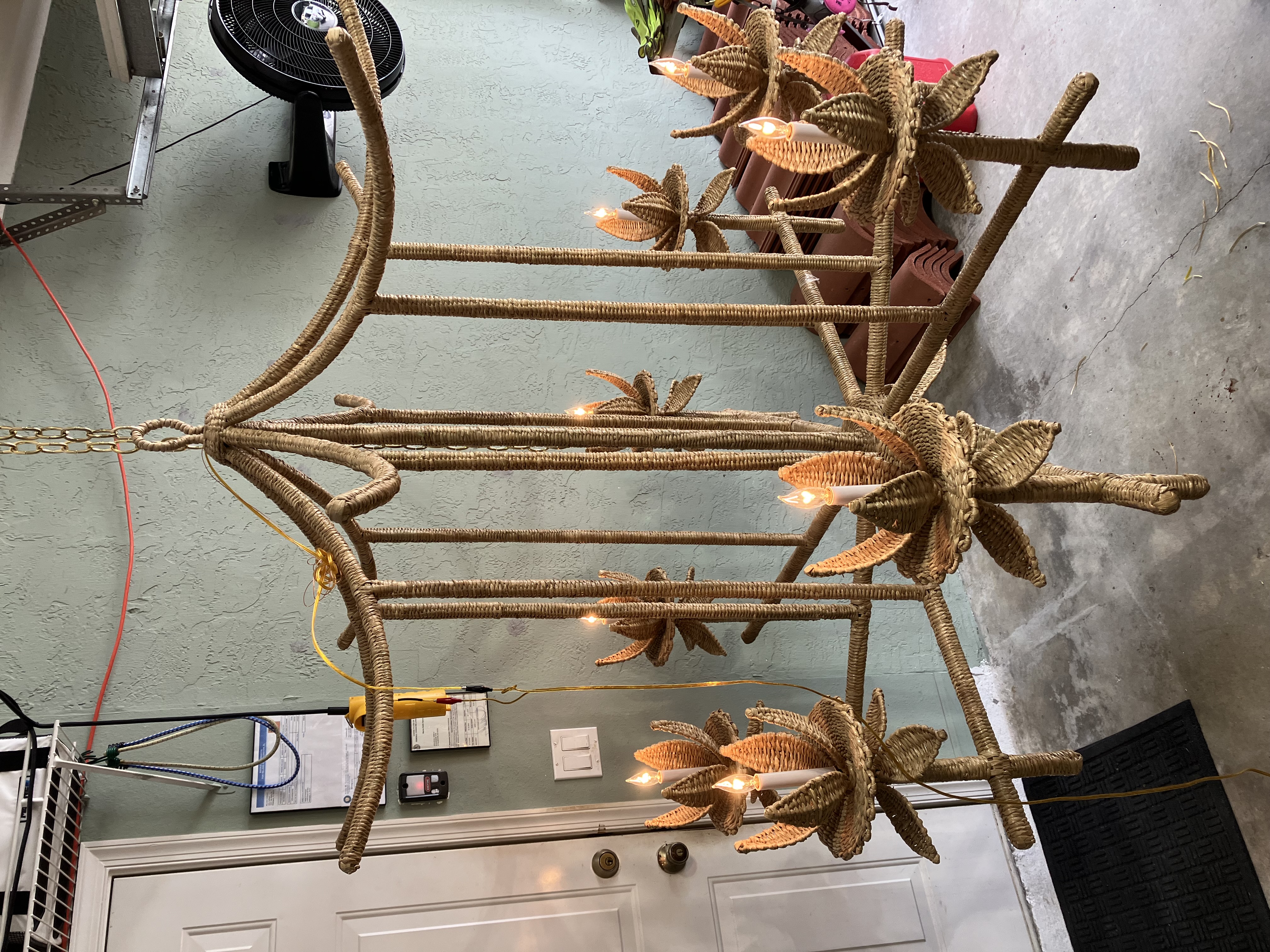 Rewired antique lamp